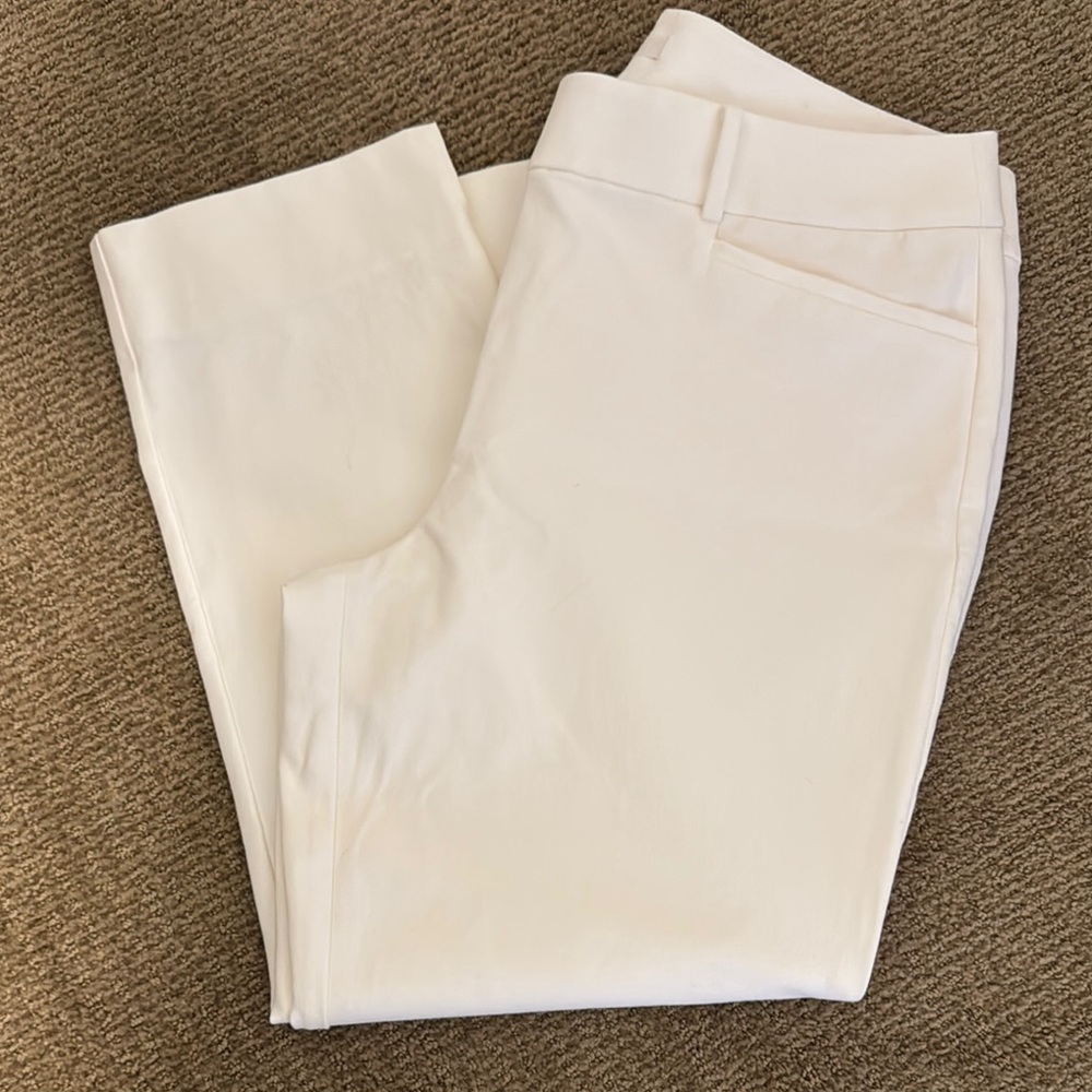 LOFT Cream Ankle Pants
